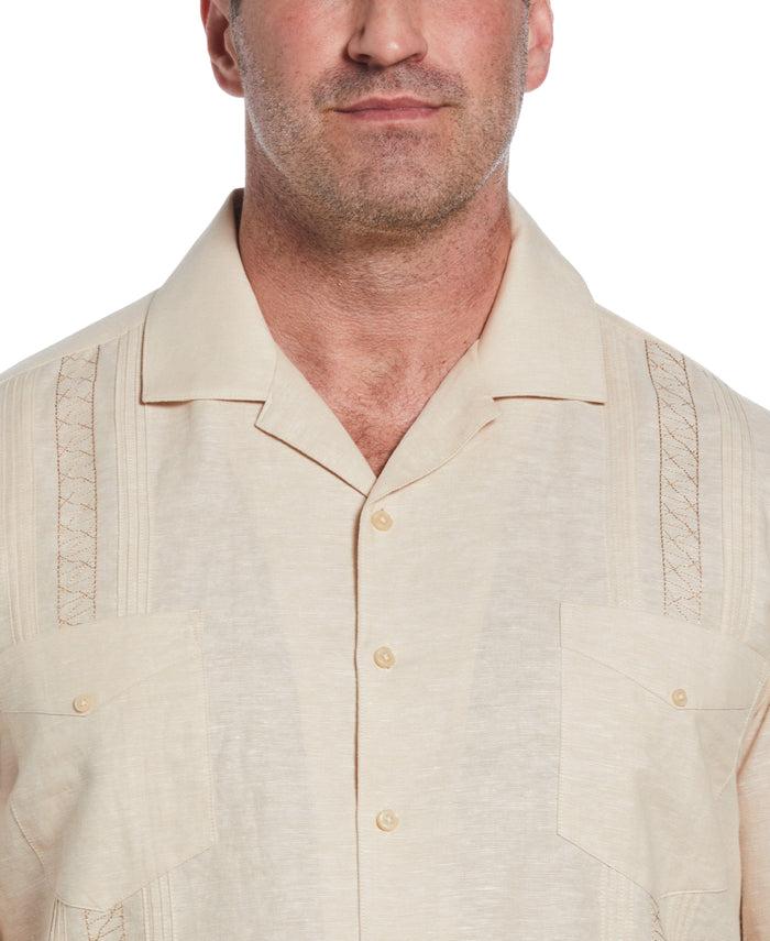 Cubavera Big & Tall Two Pocket Embroidered Guayabera Shirt Cuban Sand