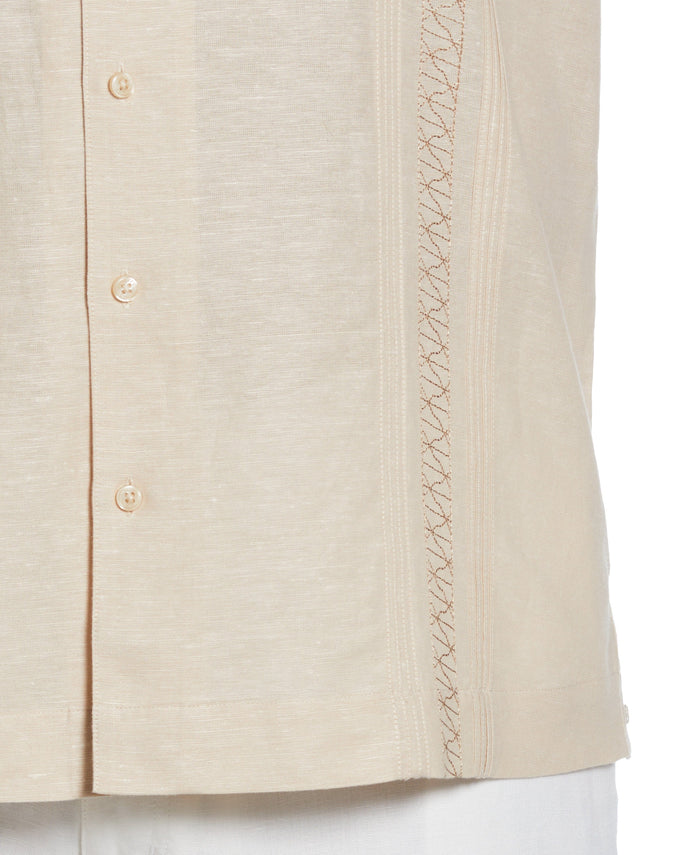 Cubavera Big & Tall Two Pocket Embroidered Guayabera Shirt Cuban Sand