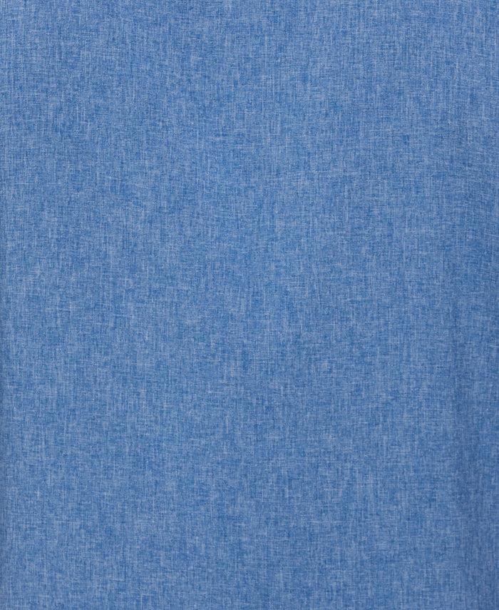 Cubavera Big & Tall Two-Tone Cross Tuck Chambray Shirt Blueberry Pancake