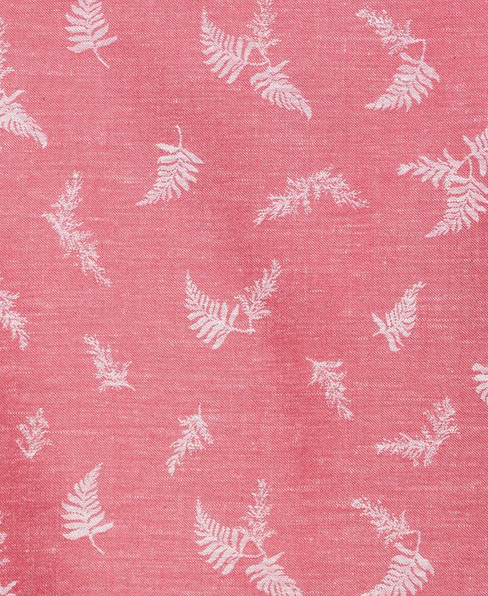 Cubavera Botanical Print Jacquard Shirt Holly Berry