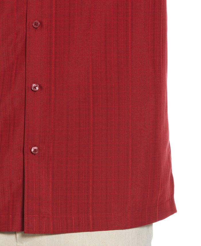 Cubavera Classic Textured One Pocket Shirt Biking Red