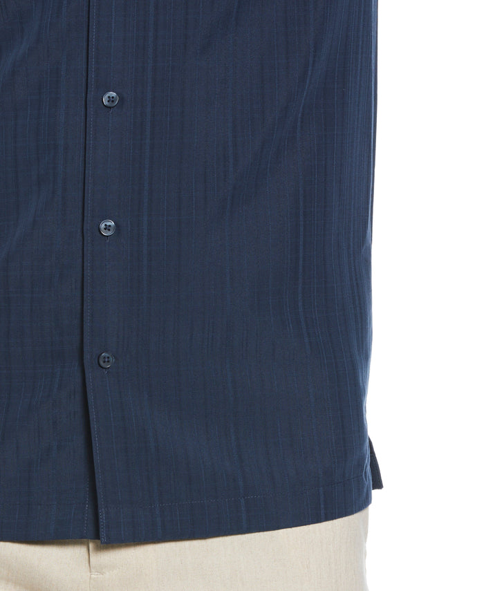 Cubavera Classic Textured One Pocket Shirt Dress Blues