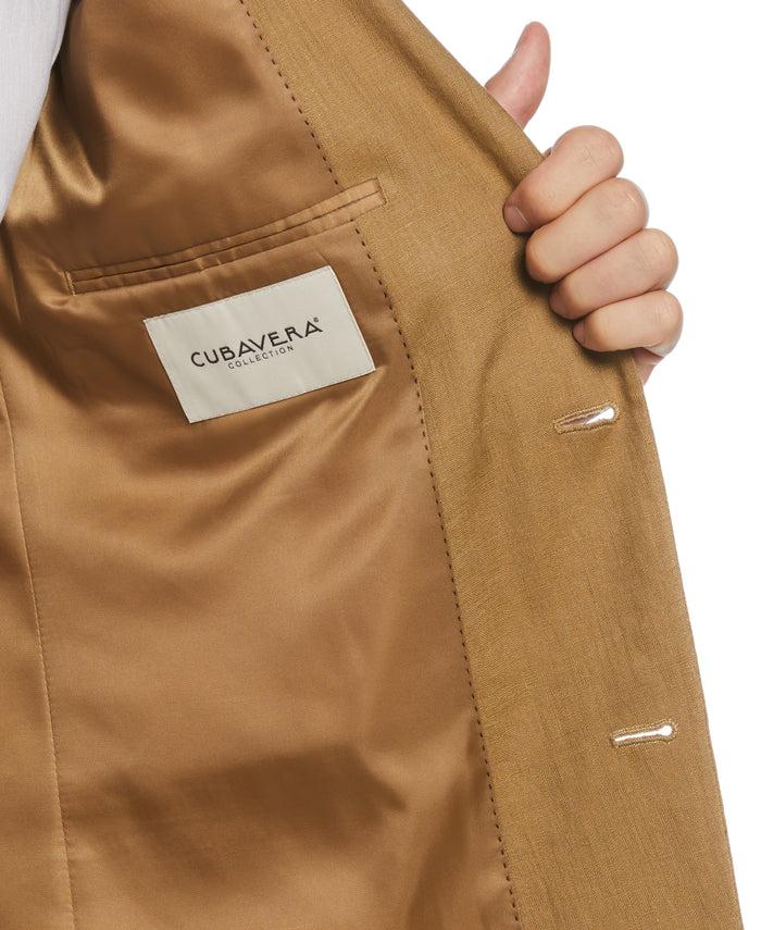 Cubavera 100% Linen Single-Breasted Suit Jacket Tan