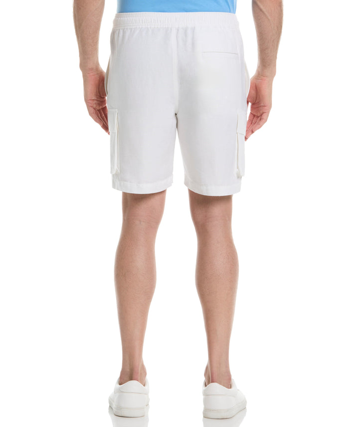 Cubavera 8" D-String Cargo Short Brilliant White