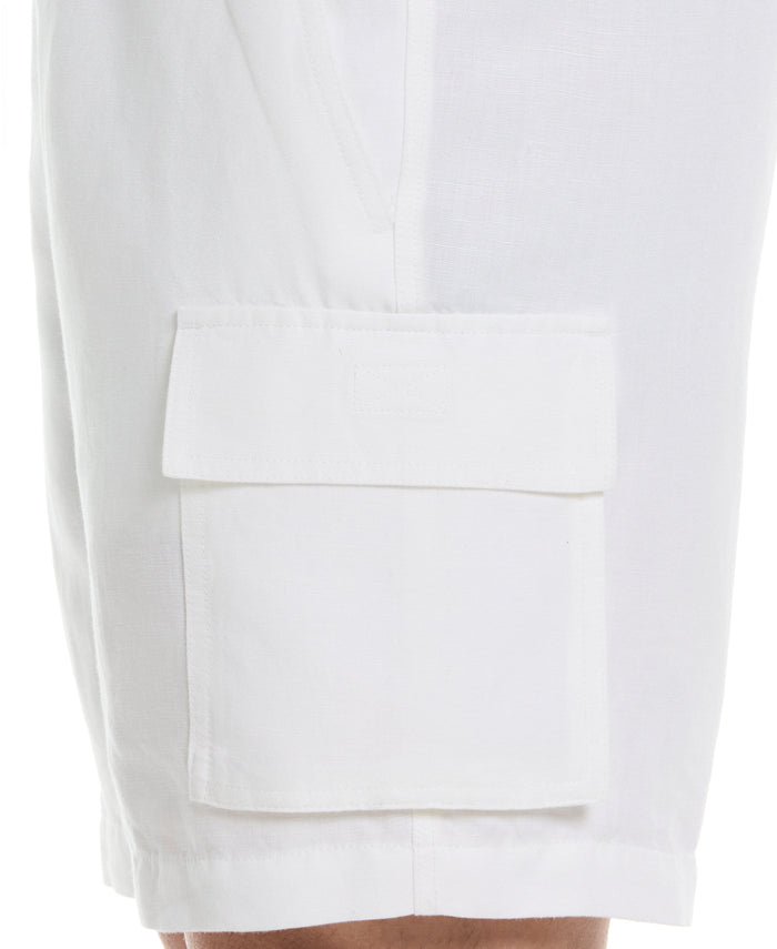 Cubavera 8" D-String Cargo Short Brilliant White