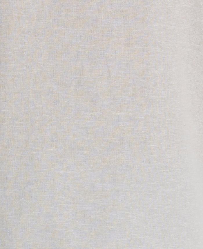 Cubavera Big & Tall Linen Blend Panel Shirt Egret