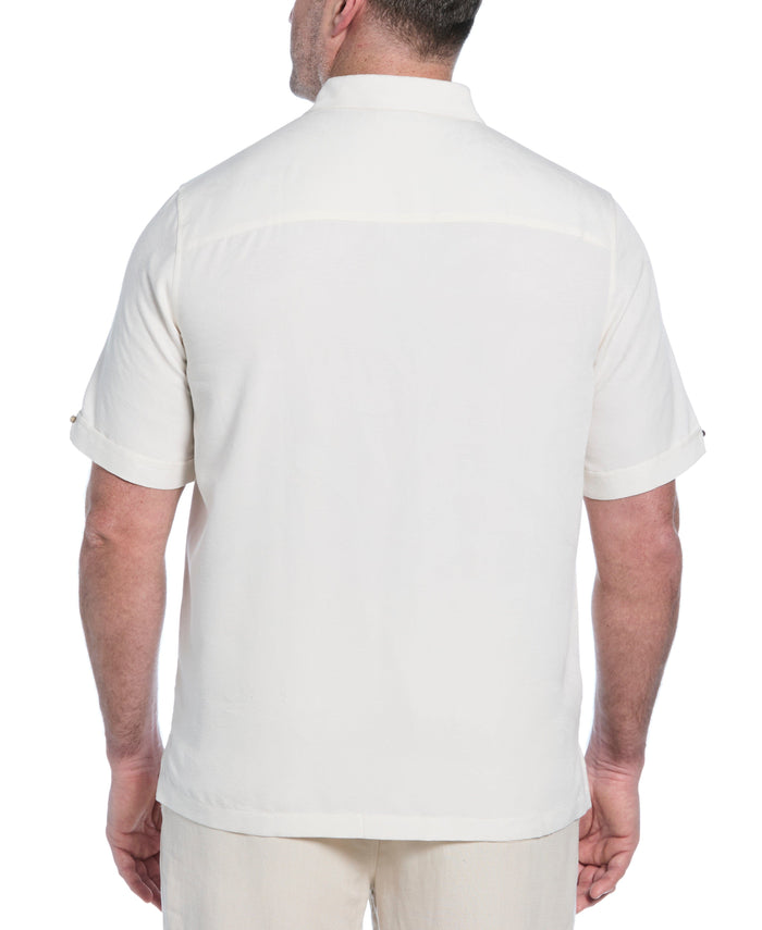 Cubavera Big & Tall Palm Print Shirt Egret