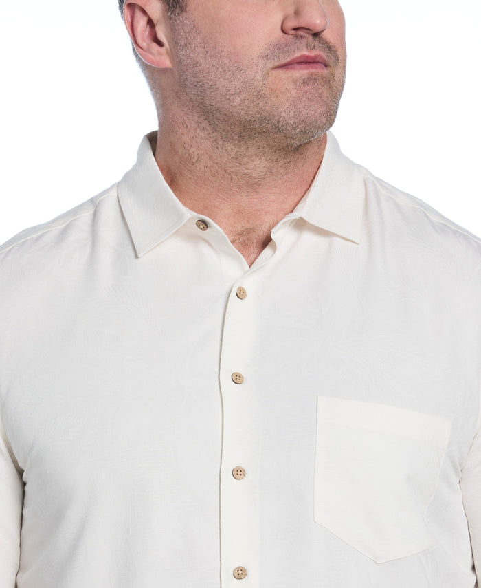 Cubavera Big & Tall Palm Print Shirt Egret