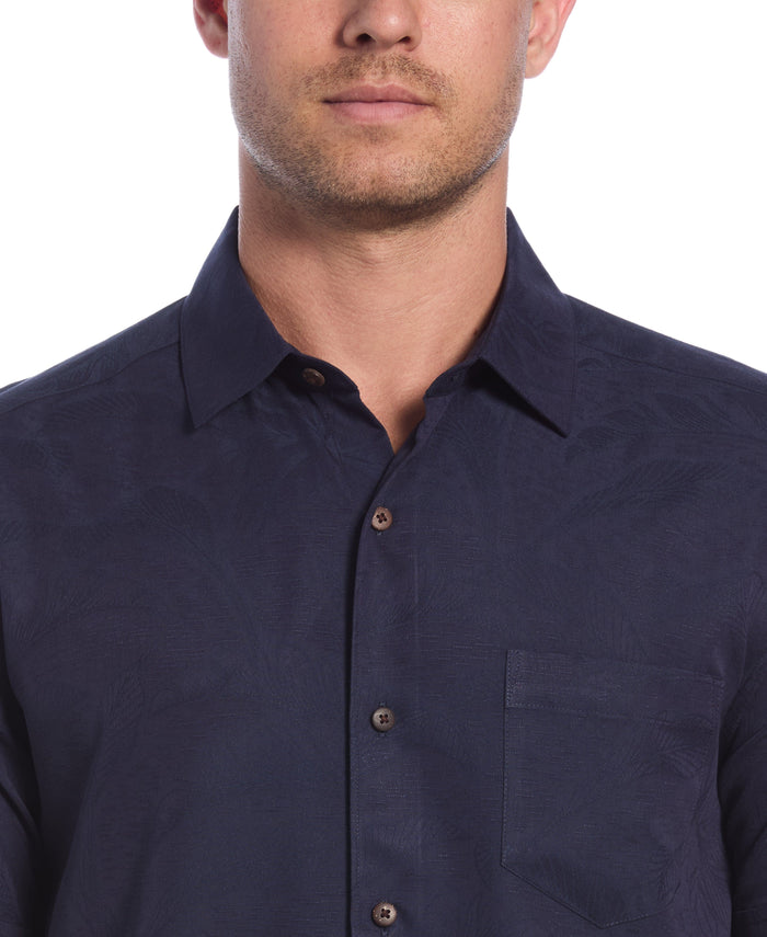 Cubavera Big & Tall Palm Print Shirt Navy Blazer