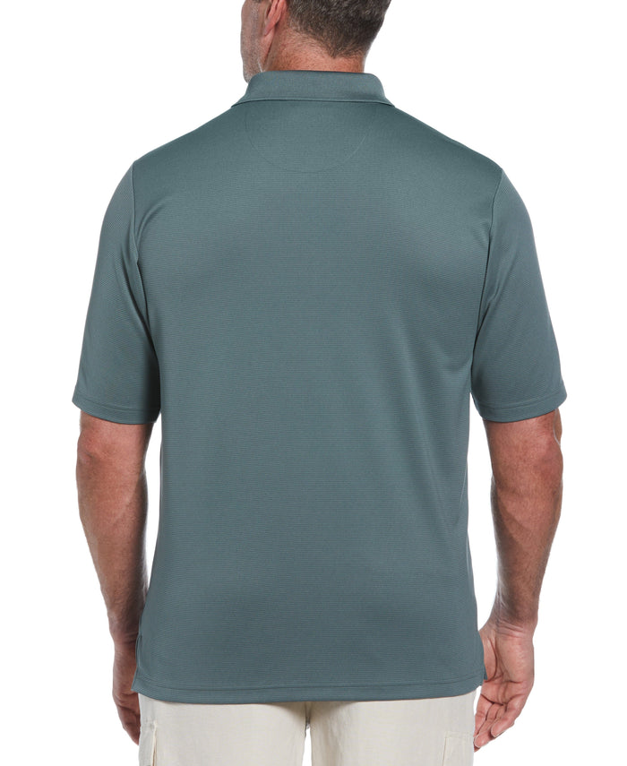 Cubavera Big & Tall Solid Textured Polo Balsam Green