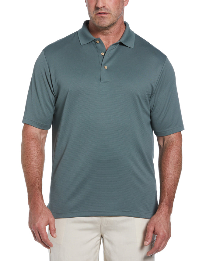 cubavera Big & Tall Solid Textured Polo Balsam Green