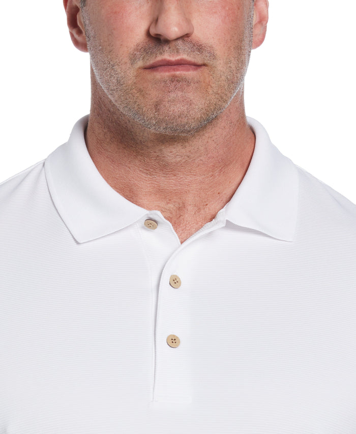 Cubavera Big & Tall Solid Textured Polo Bright White