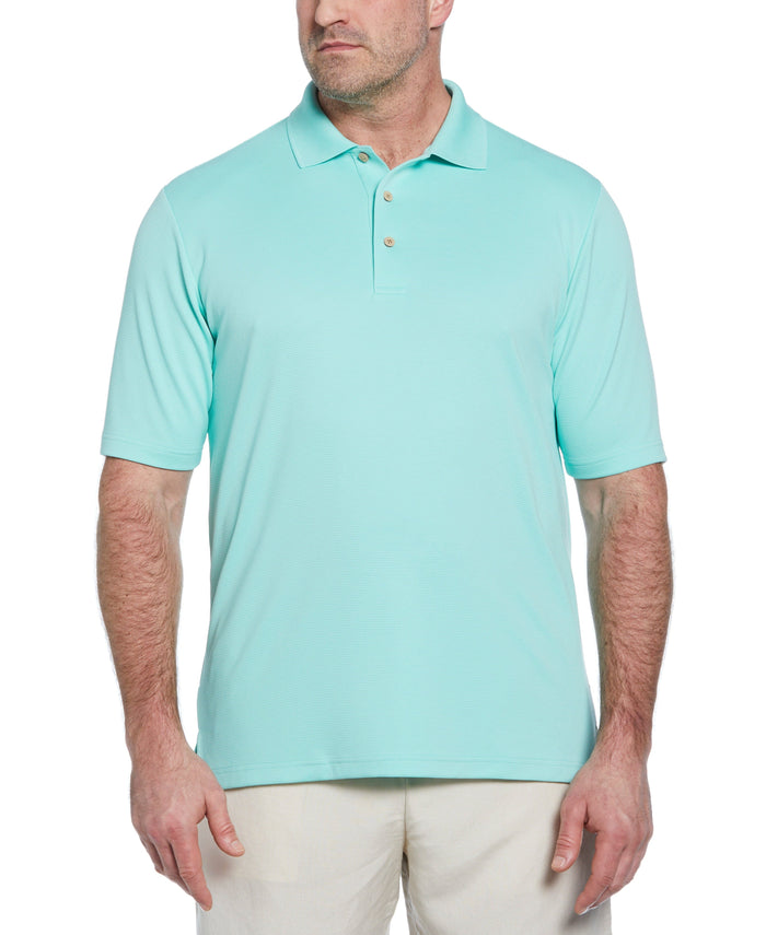 cubavera Big & Tall Solid Textured Polo Cascade
