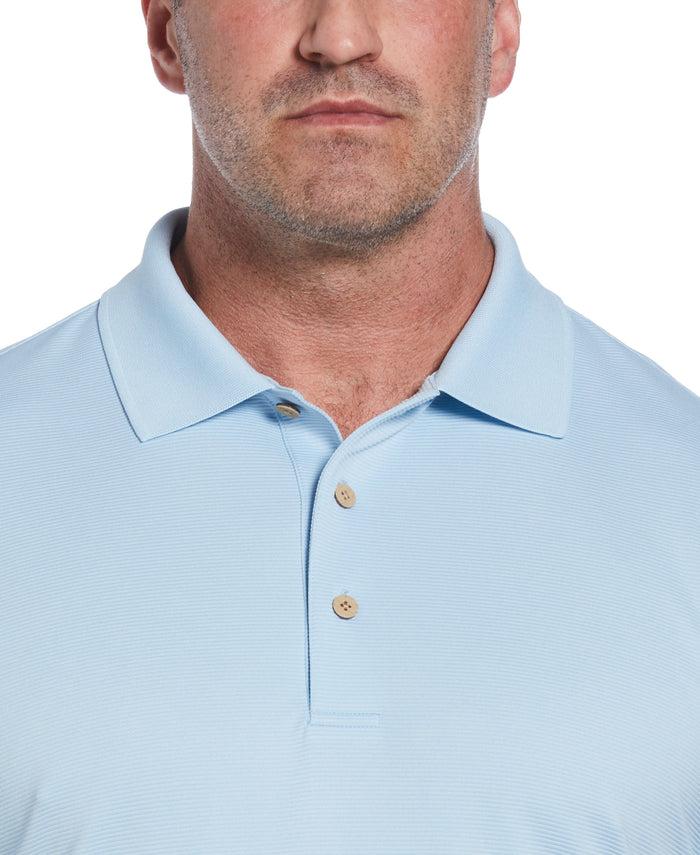 Cubavera Big & Tall Solid Textured Polo Cerulean