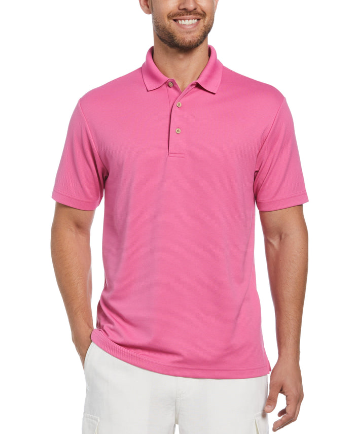 cubavera Big & Tall Solid Textured Polo Ibis Rose