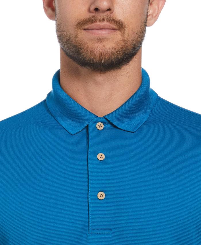 Cubavera Big & Tall Solid Textured Polo Mykonos Blue