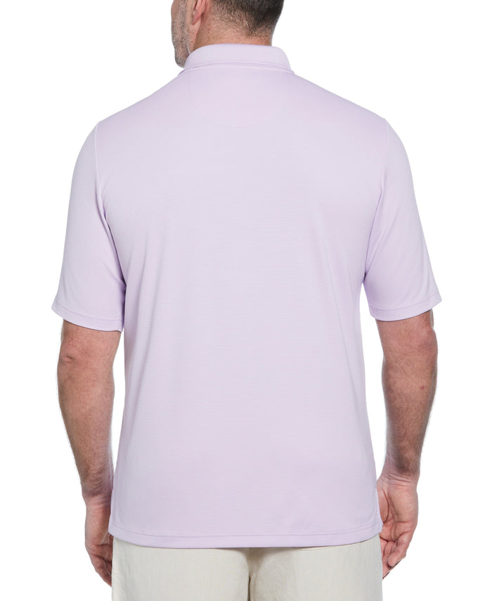 Cubavera Big & Tall Solid Textured Polo Pastel Lilac