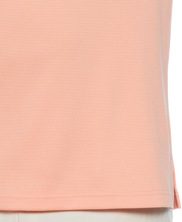 Cubavera Big & Tall Solid Textured Polo Peach Pink