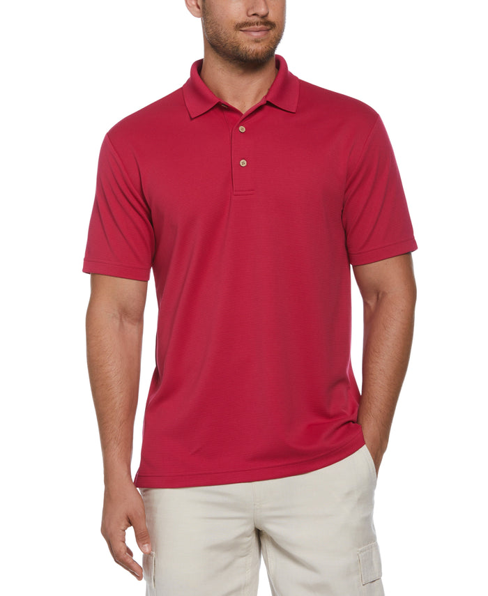 cubavera Big & Tall Solid Textured Polo Sangria
