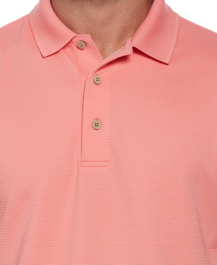 Cubavera Big & Tall Solid Textured Polo Shell Pink