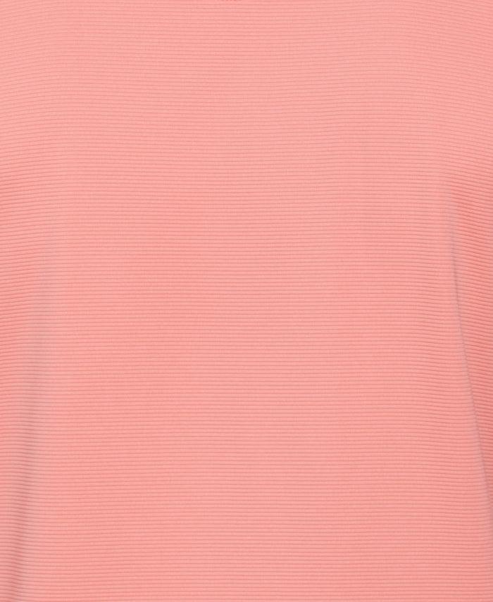Cubavera Big & Tall Solid Textured Polo Shell Pink