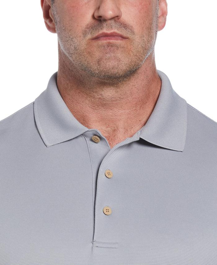 Cubavera Big & Tall Solid Textured Polo Sleet