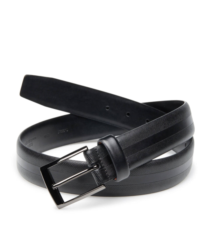 cubavera Black Leather Belt Blk