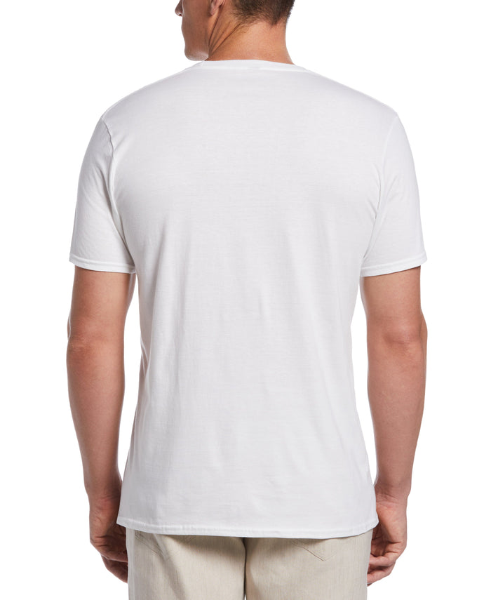 Cubavera Car Palms Print Tee White