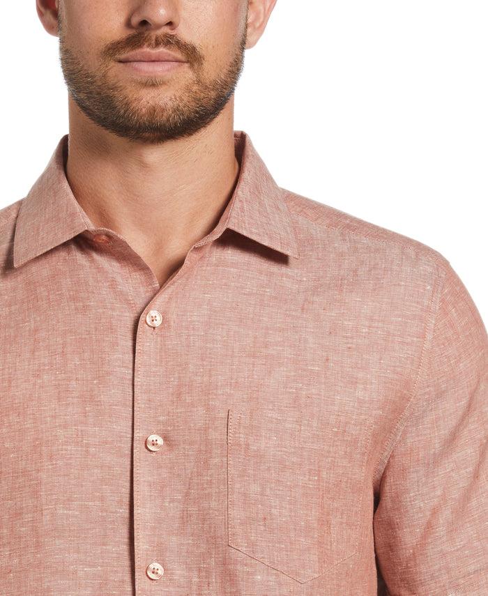 Cubavera Classic Two-Tone Linen Shirt Chutney