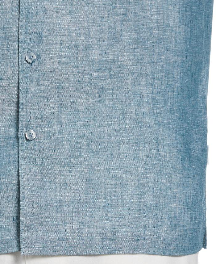 Cubavera Classic Two-Tone Linen Shirt Legion Blue