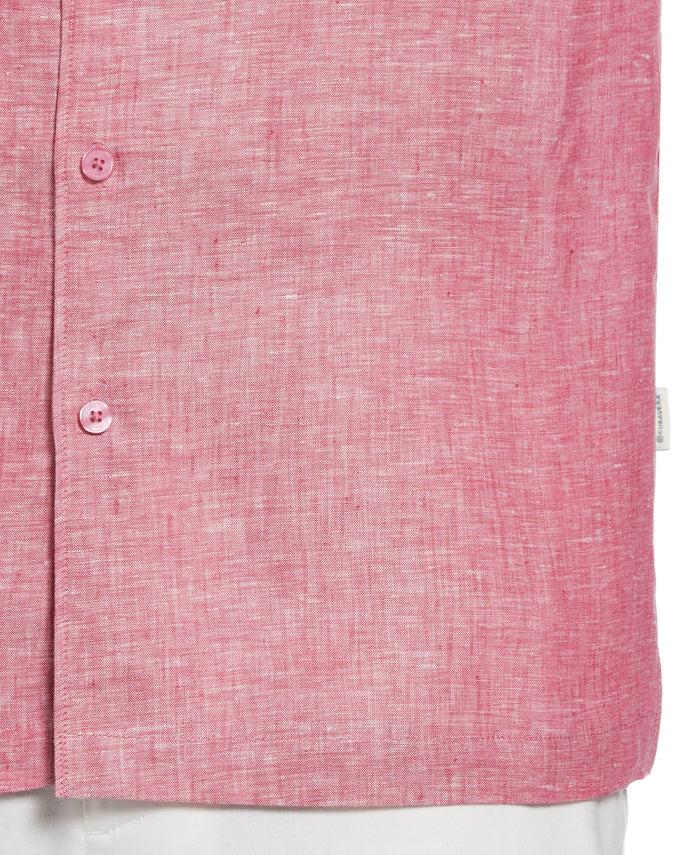 Cubavera Classic Two-Tone Linen Shirt Sangria