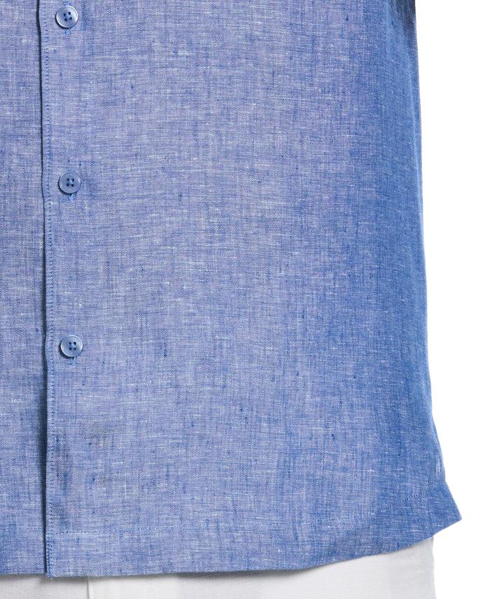 Cubavera Classic Two-Tone Linen Shirt True Blue