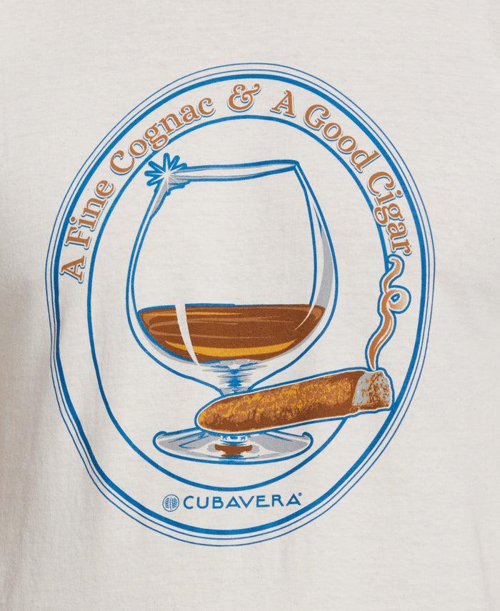 Cubavera Cognac Print Tee Natural