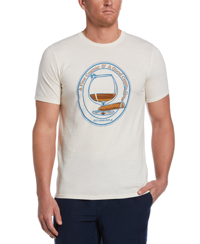 cubavera Cognac Print Tee Natural