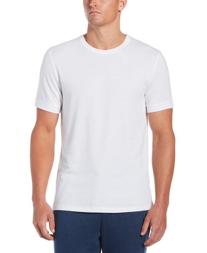 Cubavera Crew Neck Knit Tee Brilliant White