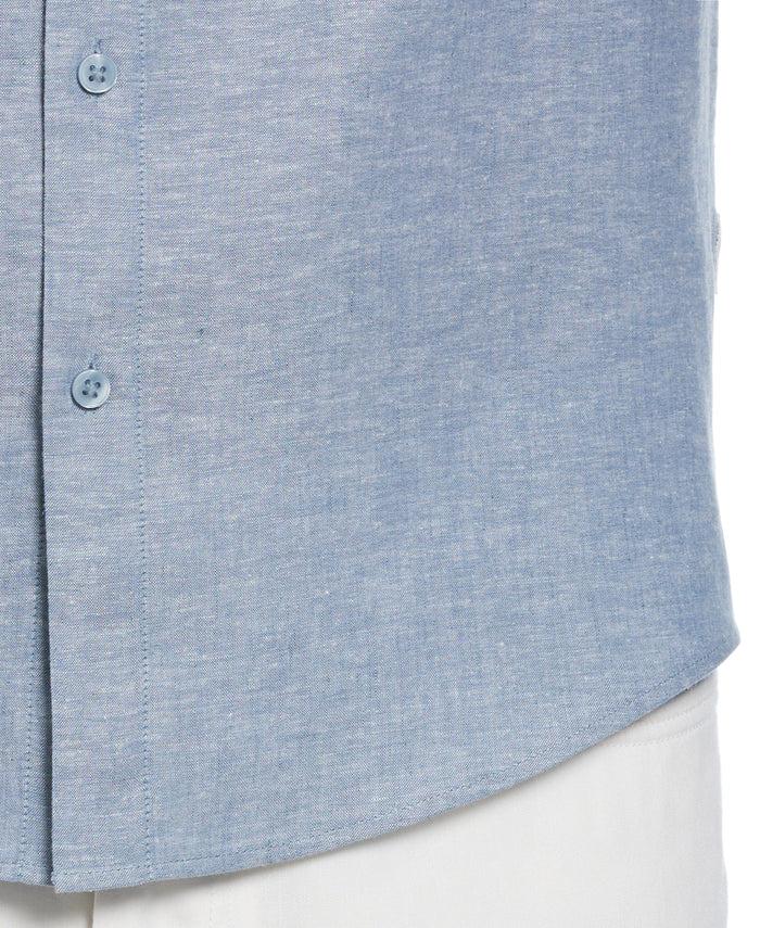 Cubavera Cross Hatch Pattern Shirt Aegean Blue