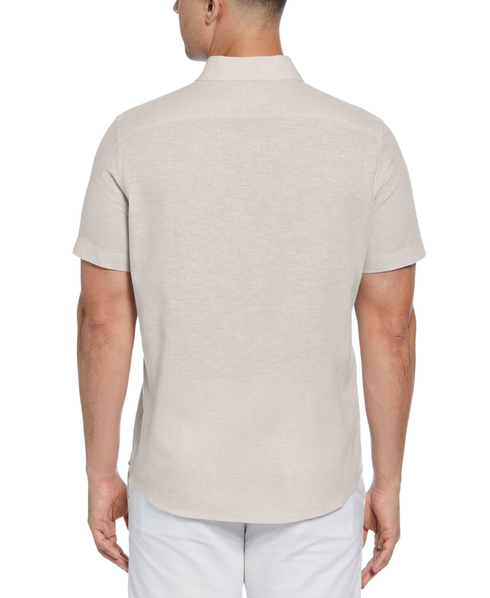 Cubavera Cross Hatch Pattern Shirt Island Fossil