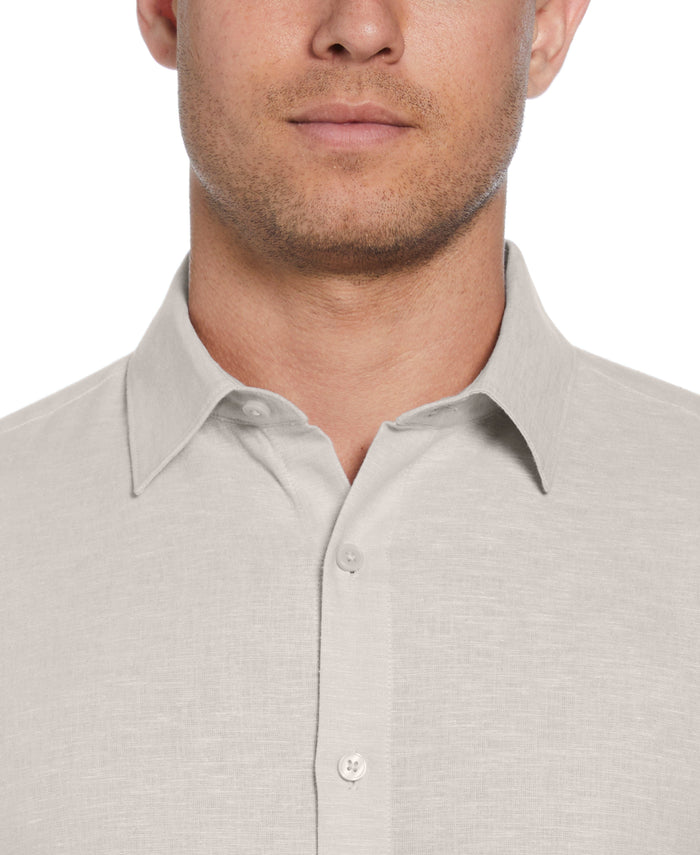 Cubavera Cross Hatch Pattern Shirt Island Fossil