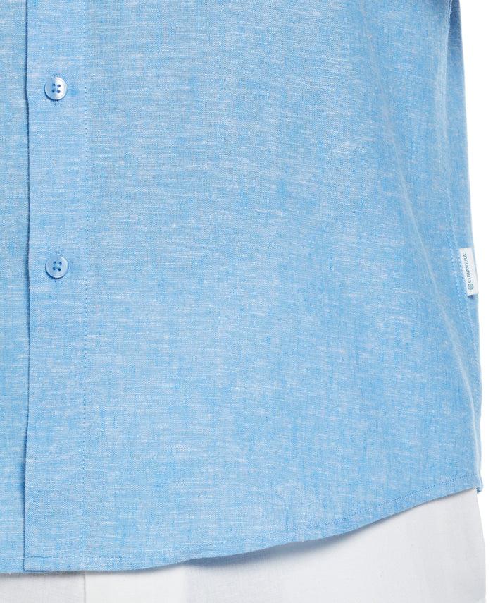 Cubavera Cross Hatch Pattern Shirt Malibu Blue
