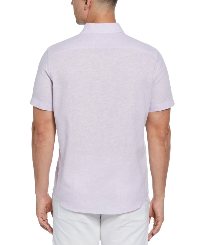 Cubavera Cross Hatch Pattern Shirt Pastel Lilac