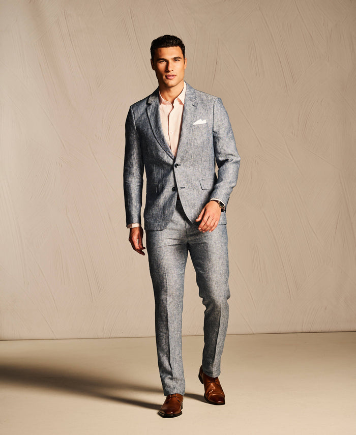 Cubavera Delave Ensign Blue Linen Suit
