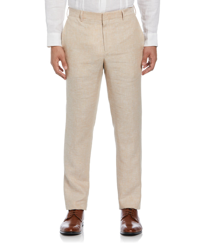 cubavera Delave Linen Flat Front Pant Incense