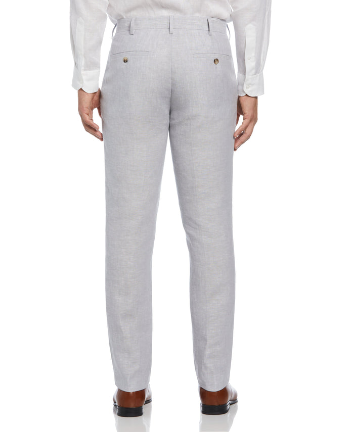 Cubavera Delave Linen Flat Front Pant Sleet