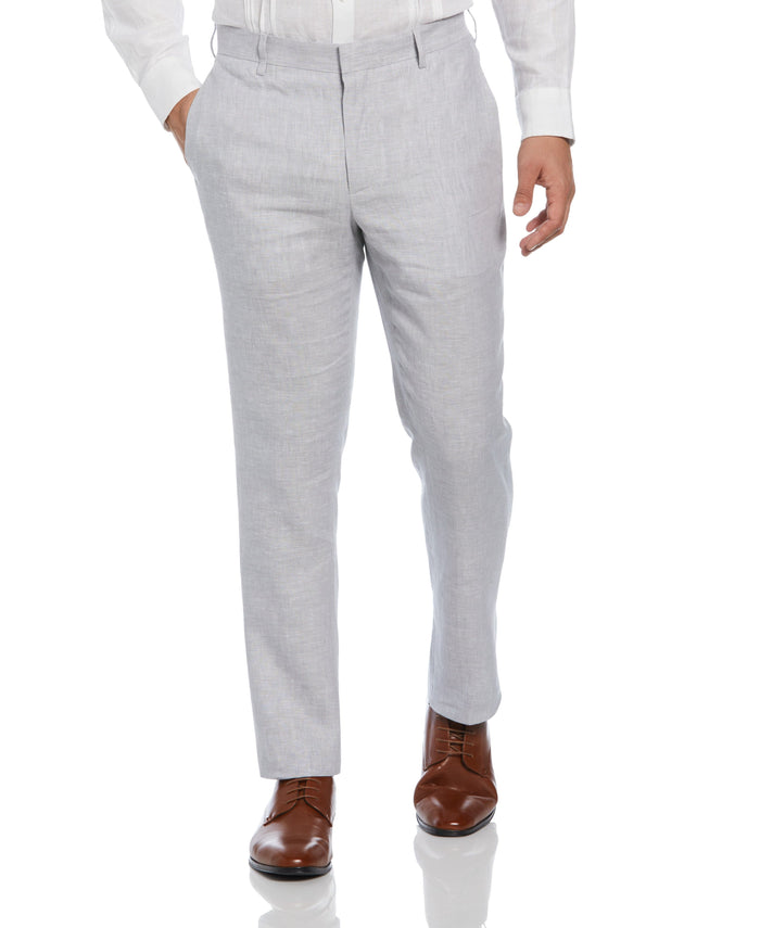 cubavera Delave Linen Flat Front Pant Sleet