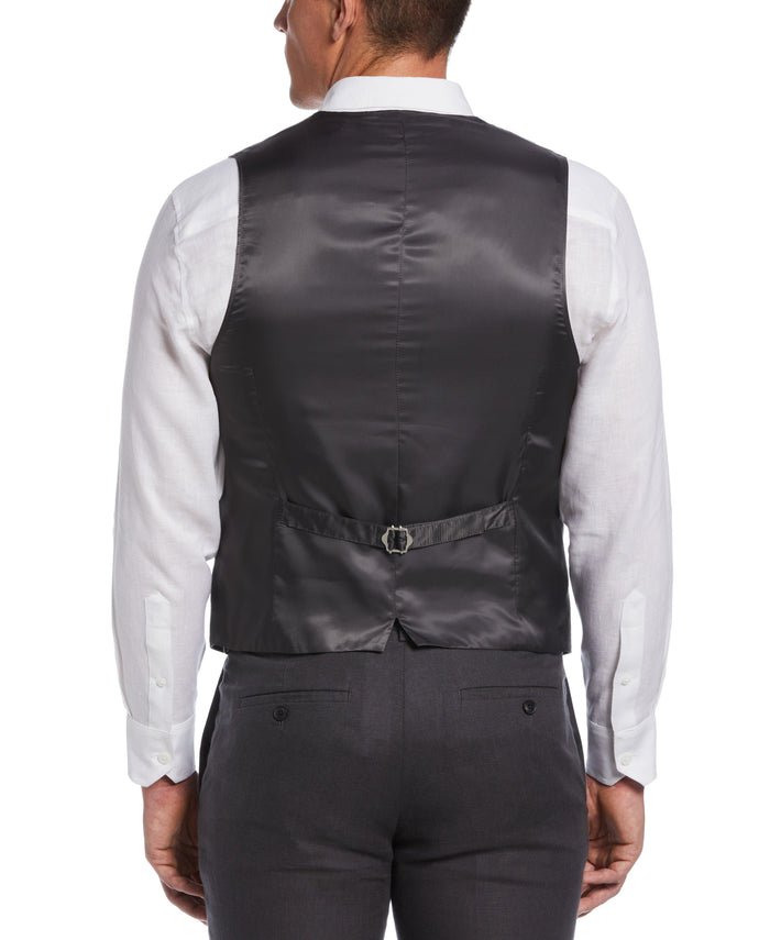 Cubavera Delave Linen Vest Blackened Pearl