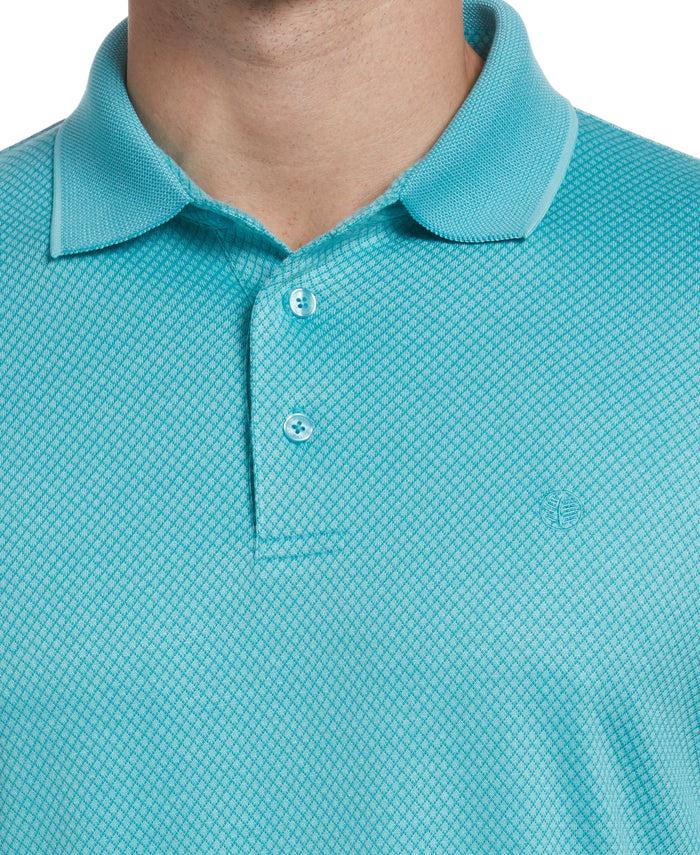 Cubavera Diamond Jacquard Polo Aqua Sky