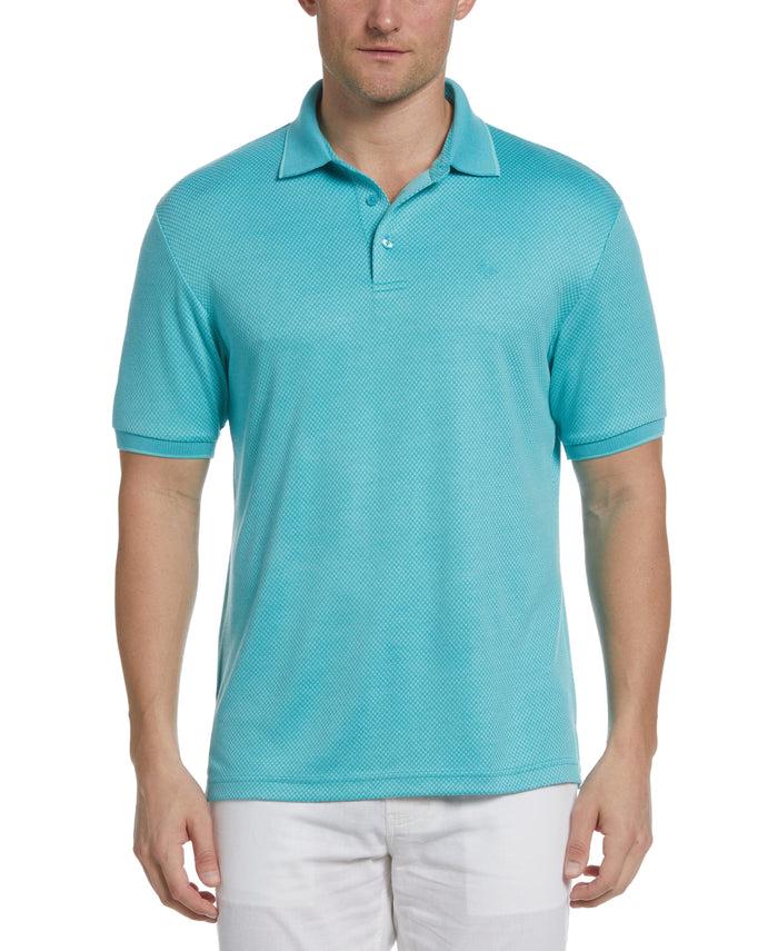 cubavera Diamond Jacquard Polo Aqua Sky