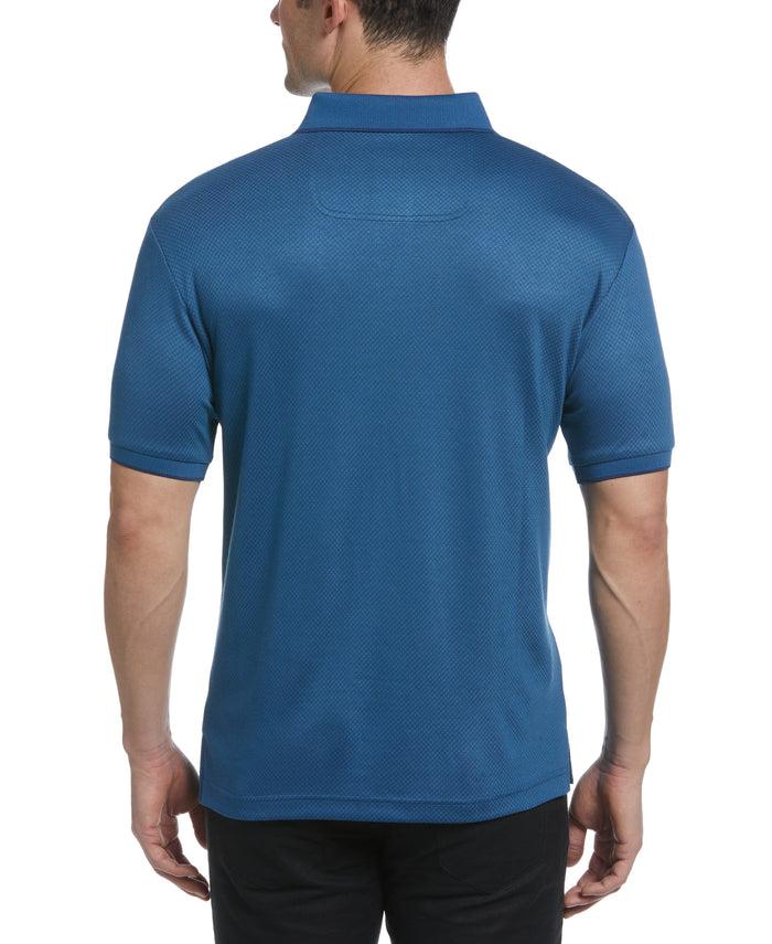 Cubavera Diamond Jacquard Polo Dark Blue