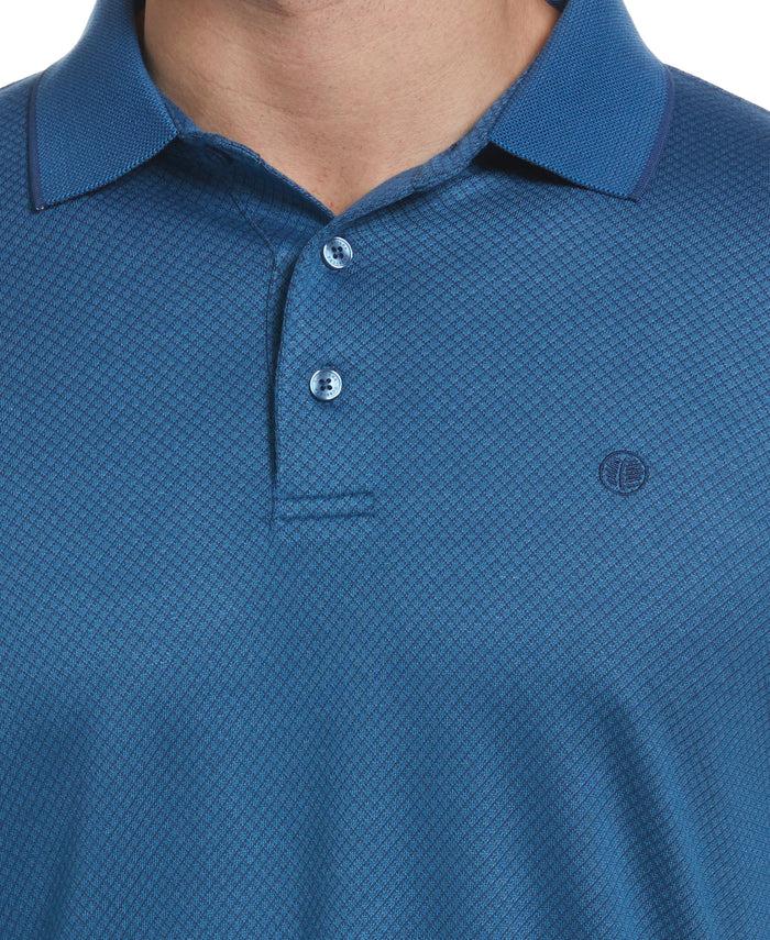 Cubavera Diamond Jacquard Polo Dark Blue