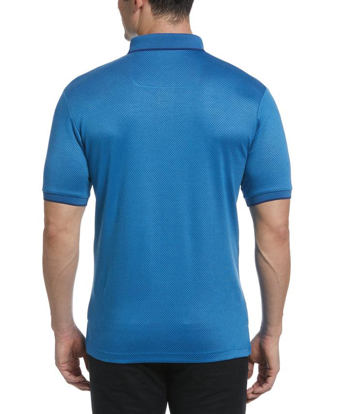 Cubavera Diamond Jacquard Polo Mediterranian Blue